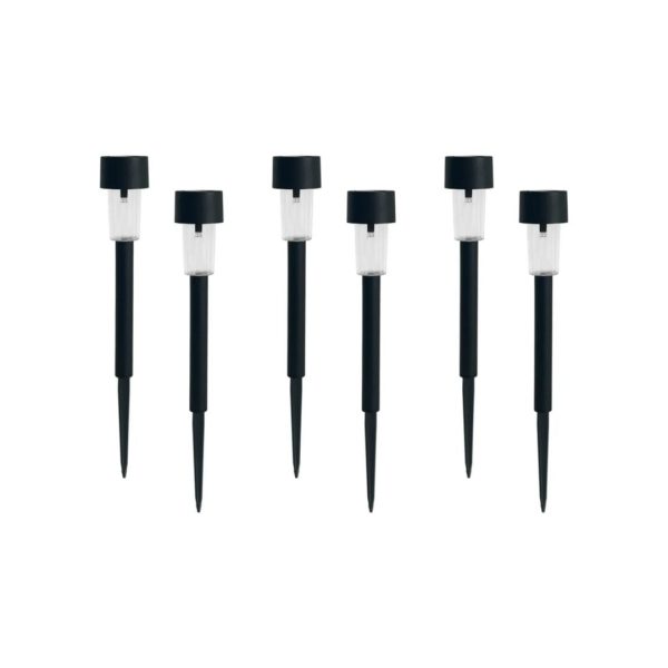 6-Ct Mainstays Solar Powered Black Classic Column LED Path Light and Landscape Light Online