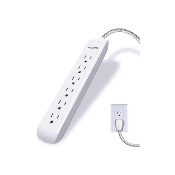 Philips 6 Outlet Surge Protector Power Strip Fashion