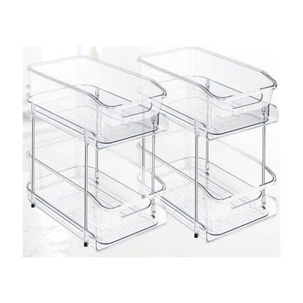 2 Pack Clear Undersink Organizer Online Sale