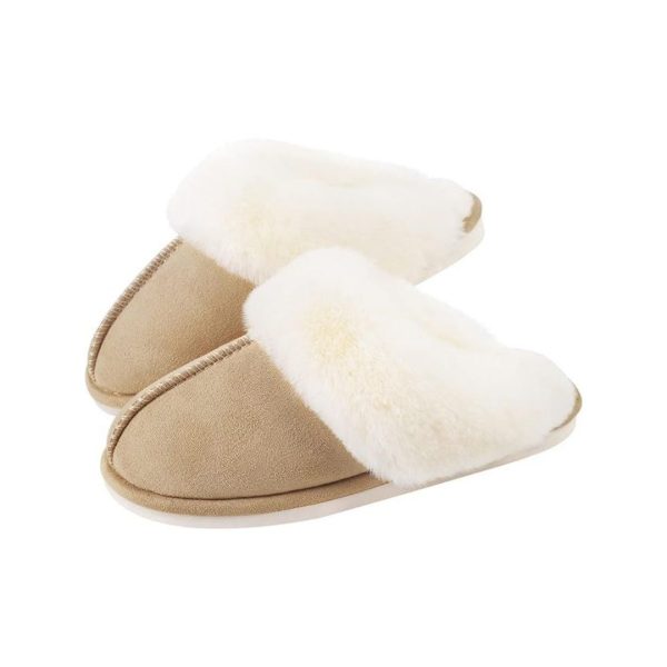 Women s Fuzzy Faux Fur Slippers Online Sale