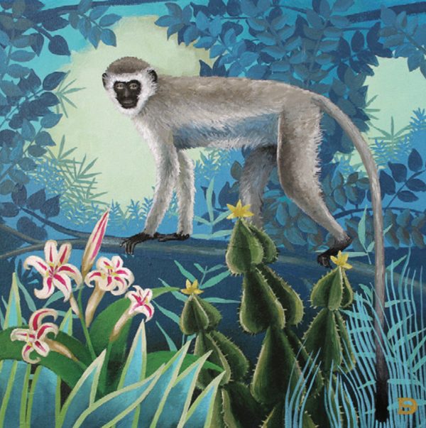 Vervet Monkey Print Recycled Placemats (Set of 4) on Sale - Image 3