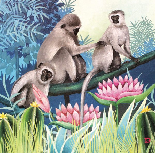 Vervet Monkey Print Recycled Placemats (Set of 4) on Sale - Image 2