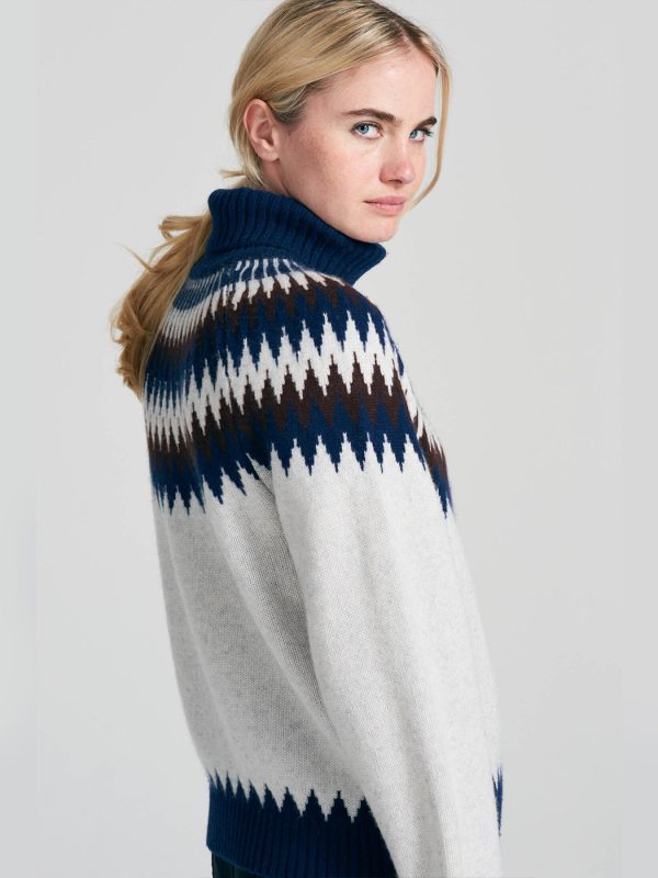 Nordic Yoke Roll Collar - Deep Sea Navy Crystal Hickory Sale - Image 5