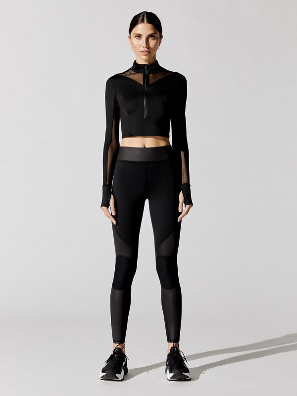 Moonwalk Mesh Long Sleeve - Black on Sale - Image 4