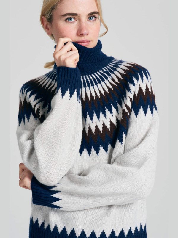 Nordic Yoke Roll Collar - Deep Sea Navy Crystal Hickory Sale - Image 3