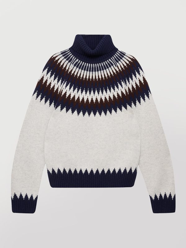 Nordic Yoke Roll Collar - Deep Sea Navy Crystal Hickory Sale